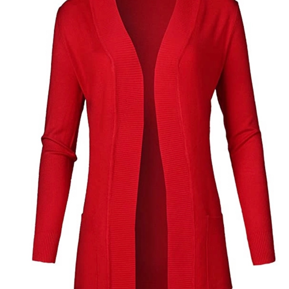 SOLID STRETCH LONGLINE CARDIGAN